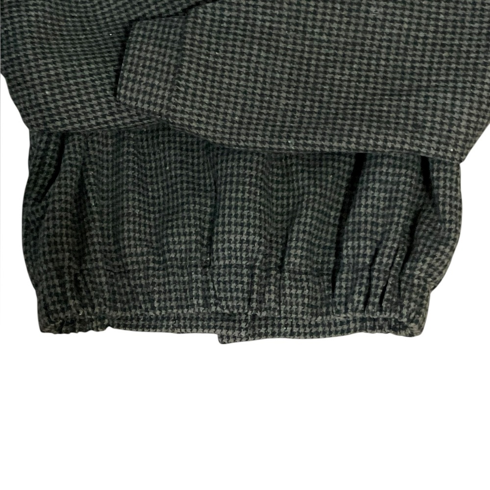 Braebrook Vintage wool houndstooth blazer leather collar & a cinched waist. 9/10 - Picture 6 of 15